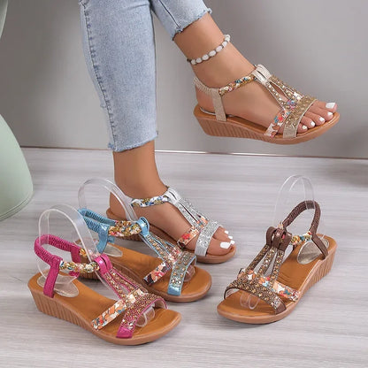 Bohemian Wedge Sandals---come in 6 Colors