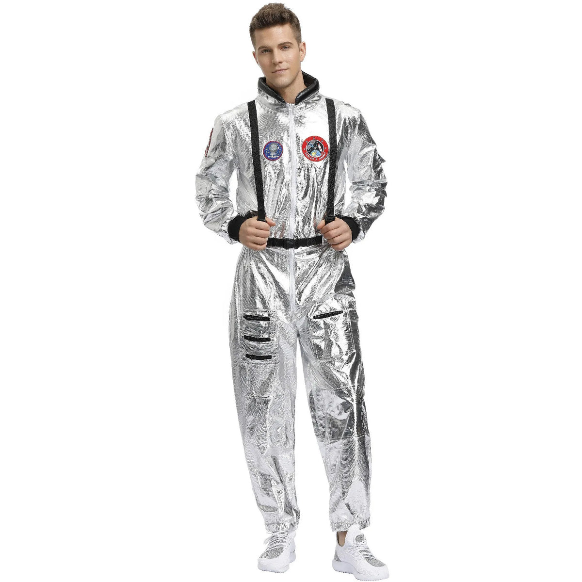 Adult and Children Astronaut Costumes, Couples Spaceman Cosplay Space Suit, Halloween Family Party Dress Up