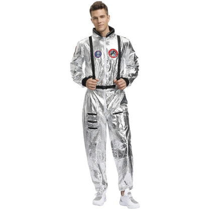 Adult and Children Astronaut Costumes, Couples Spaceman Cosplay Space Suit, Halloween Family Party Dress Up