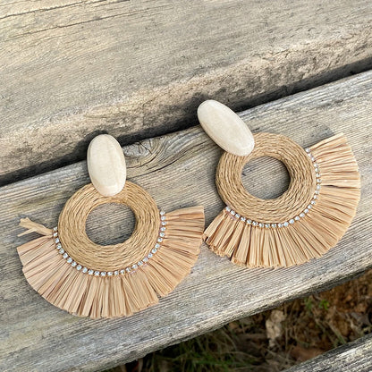 Handmade Wooden Drop Earrings