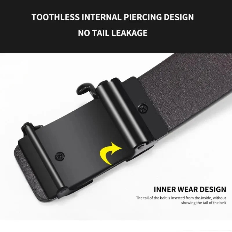Plus sizes to 51 inches (130 cm). Hidden Headphone Jack, Quality Belts of Genuine Luxury Leather in Brown and Black