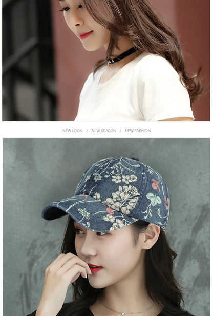 35 Designs of Boho Washed Denim Baseball Caps