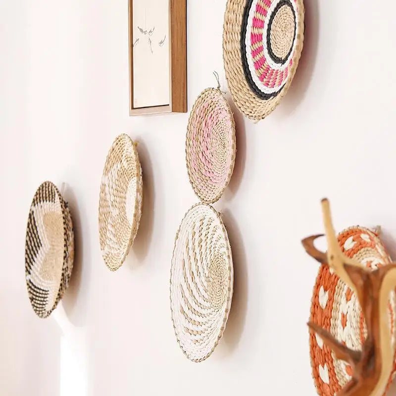 Boho Hand Woven Wall Basket Hanging, Decorative, Rustic, and unique in any room