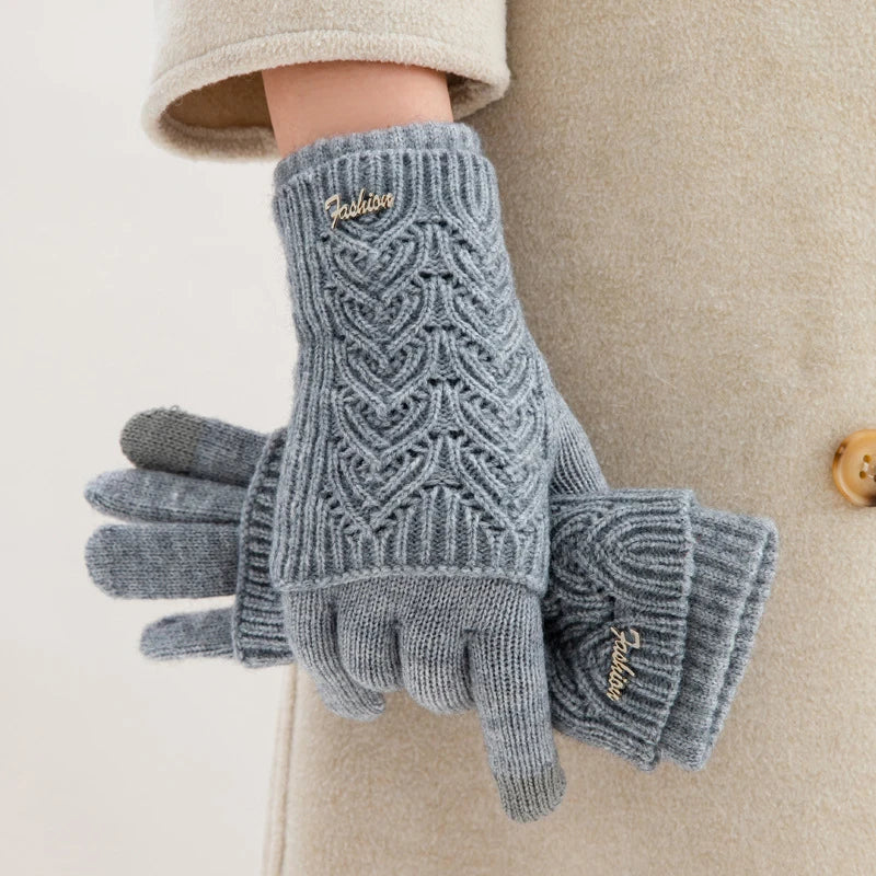 Hand Warmer Winter, Screen Touch Gloves, Hand and Arm Crochet, Faux Wool, Optional Finger Warmer Gloves