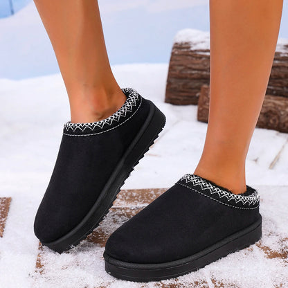 Warm, Thick Cashmere Soles Without Heels, Half Slipper Sizes 9 to 11