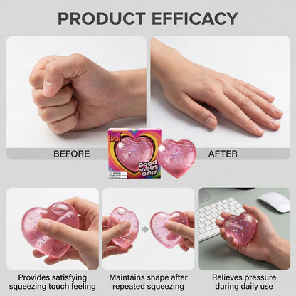 Heart-Shaped Squishy Toy, Soft and Comfortable to the Touch, Quick to Bounce Back, Cute and Compact, Portable Palm-Sized Toy. Size: 6.5Cm*6Cm