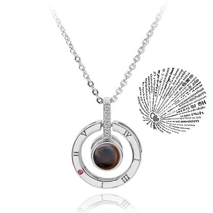 100 Languages I Love You Projection Pendant. In 33 different designs