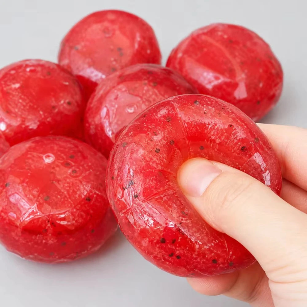 Handmade Watermelon Slushy Squishy Toy Soft Slow Rebound Stress Relief