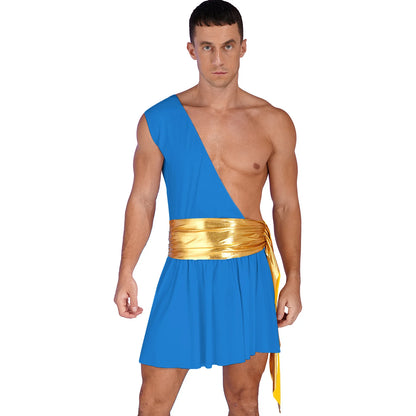 Adult Male Ancient Greco-Roman Warrior Gladiator Costume Halloween
