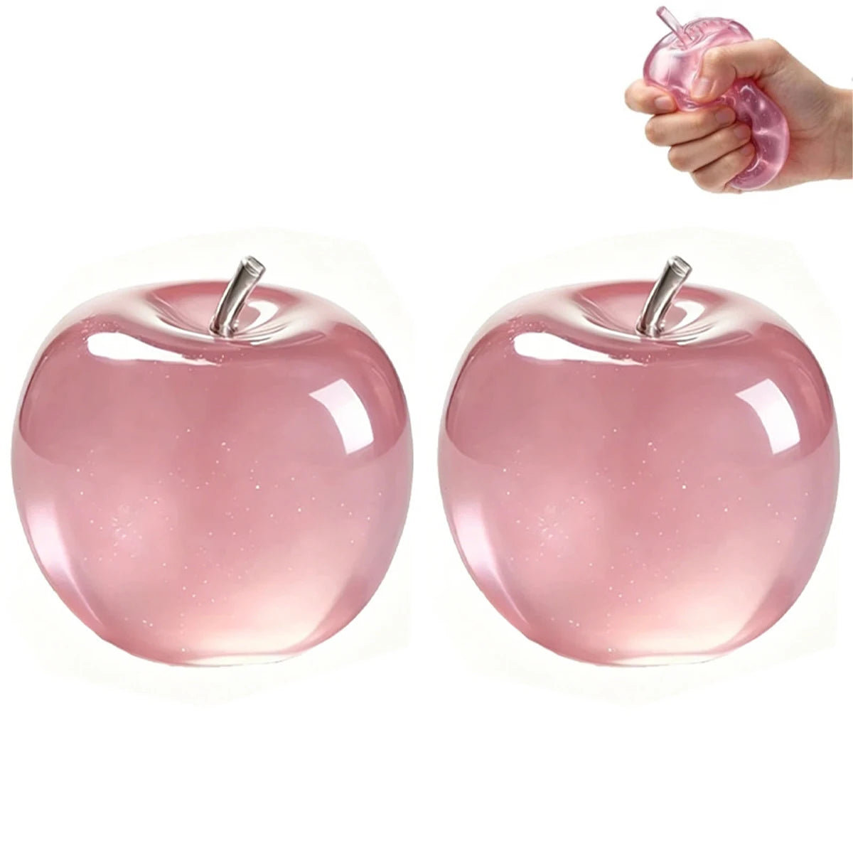 Squishy Apple Fidget Toy, Stress Relief, Anti-Anxiety Fruit, Stretchy Slow Rising