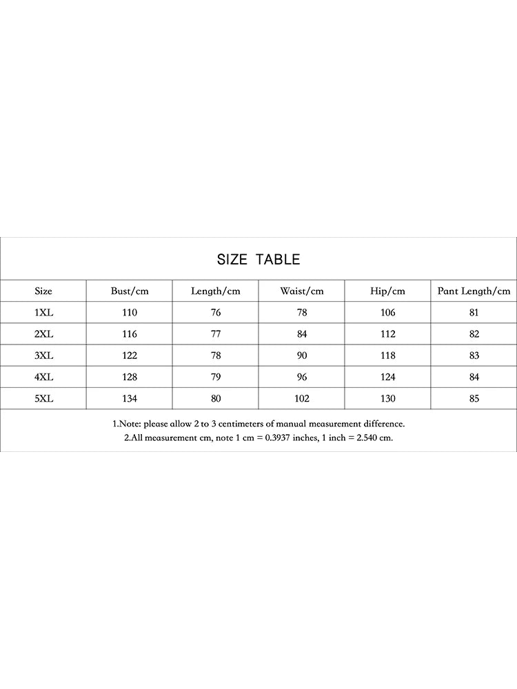 Sizes to 5XL, 2 Piece Casual Suits, Blue and White Flower Print on Top and Pants, Short Sleeve, Round Neck, Capri Pants