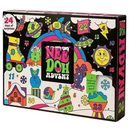 Christmas Countdown Fidget Advent Calendar, Squishy Surprise for Every day beginning Dec 1st through the 24th. Five boxes to choose from