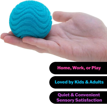NeeDoh Fuzz Ball Wonder Waves Sensory Toy, Textured Sensory Stress Relief, Fidget Ball for Children and Adults