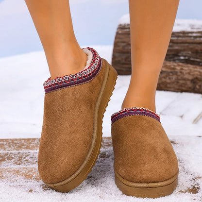 Warm, Thick Cashmere Soles Without Heels, Half Slipper Sizes 9 to 11