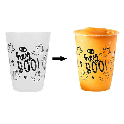 24Pcs Halloween Drinking Cups, Boo, Skeleton, Happy Halloween, Trick or Treat, and more for a Colorfully Spooky Halloween Party