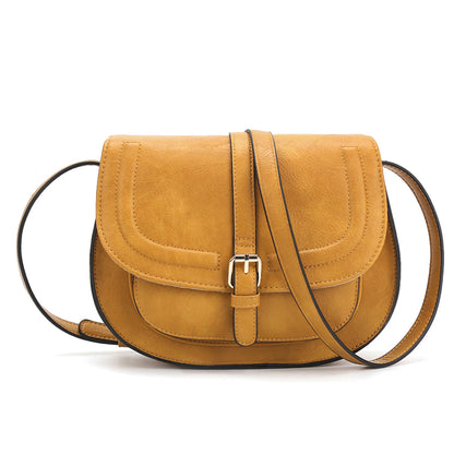 Boho Crossbody Bags, Saddle Shoulder Purse, Faux Leather Strap. In 7 Colors