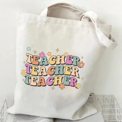 Teacher's Day Gift BAG!! Teacher Print Canvas Tote Bag!!  MAKE THE BAG THE GIFT OR THE GIFT BAG!!