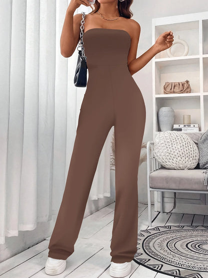 Corseted Jumpsuit Slimming Hip lifting  Flared Pants
