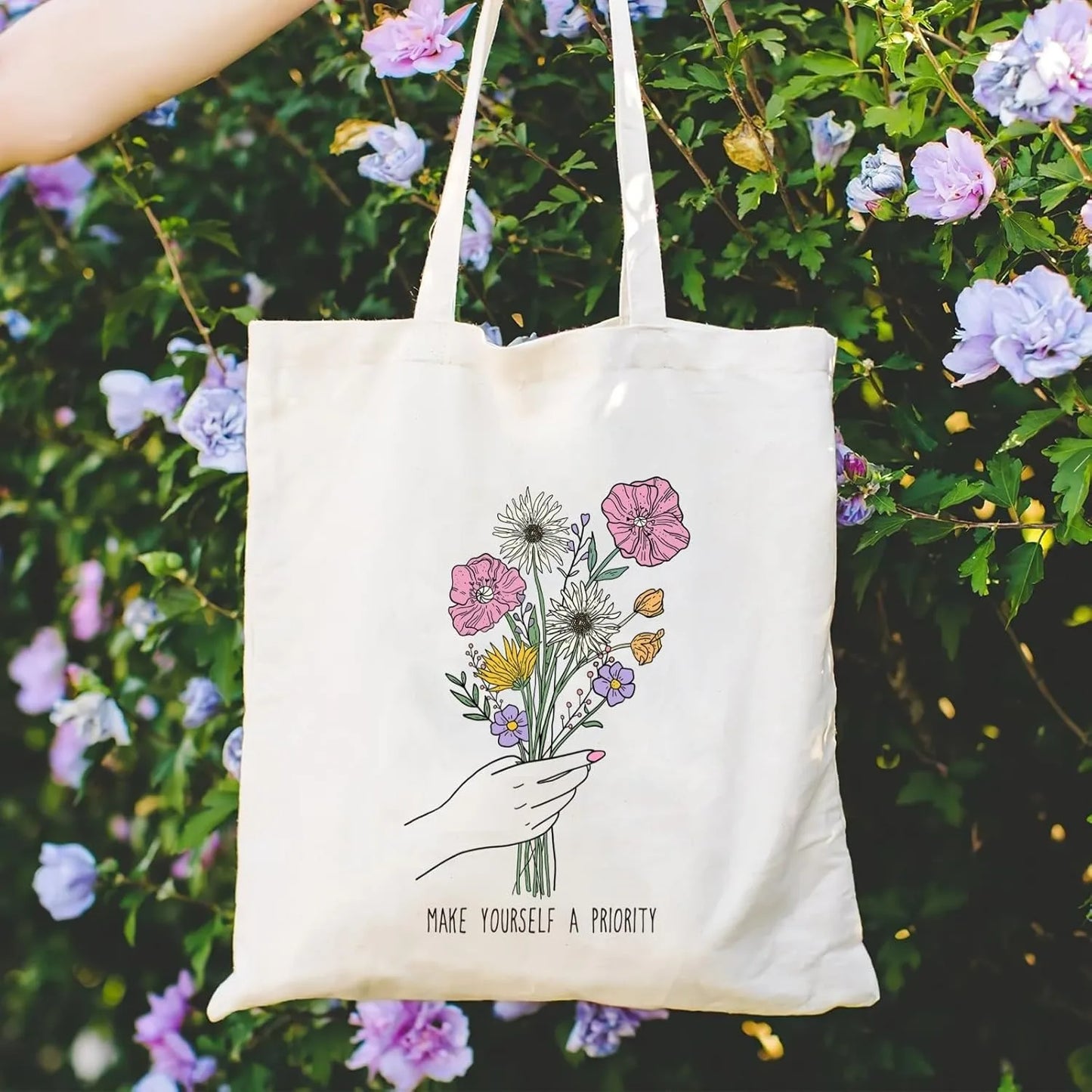 Canvas Book Themed Tote Bag Shoulder Bags. ALSO MAKES A GREAT GIFT BAG--WHY USE PAPER????