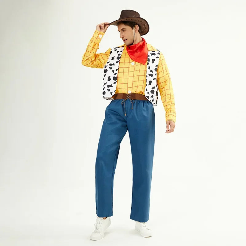 Halloween Woody Costume Matching Couple Cosplay Woody the Sheriff and Girl Friend