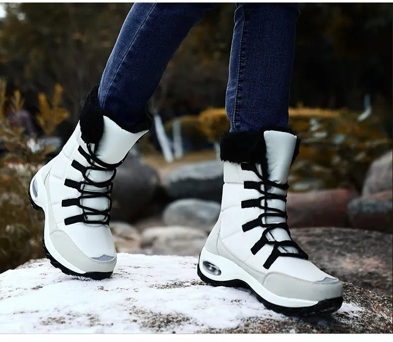 Thicken non-slip warm snow boots, large sizes, cold-resistant, high-top cotton lining