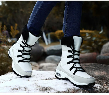 Thicken non-slip warm snow boots, large sizes, cold-resistant, high-top cotton lining