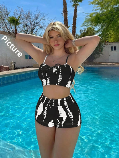 Sizes to 2XL in 6 Colors High-Waist Bikini Set