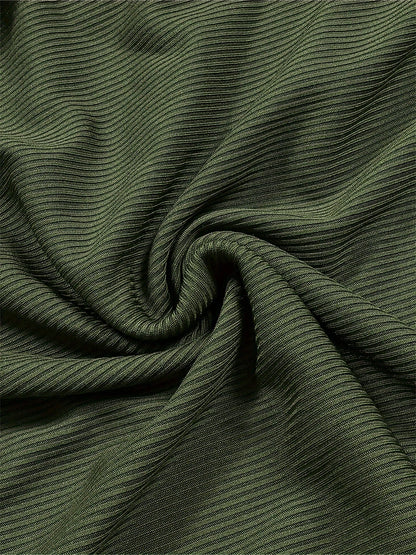 Plus Size to 4XL, Solid Colors, Elastic Waist, Drawstring Split Skirt, Casual Stretchy Skirt