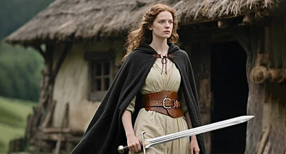 Medieval Hooded Linen Cloak, Renaissance Cape With Hood - Cloak Only in Various Colors