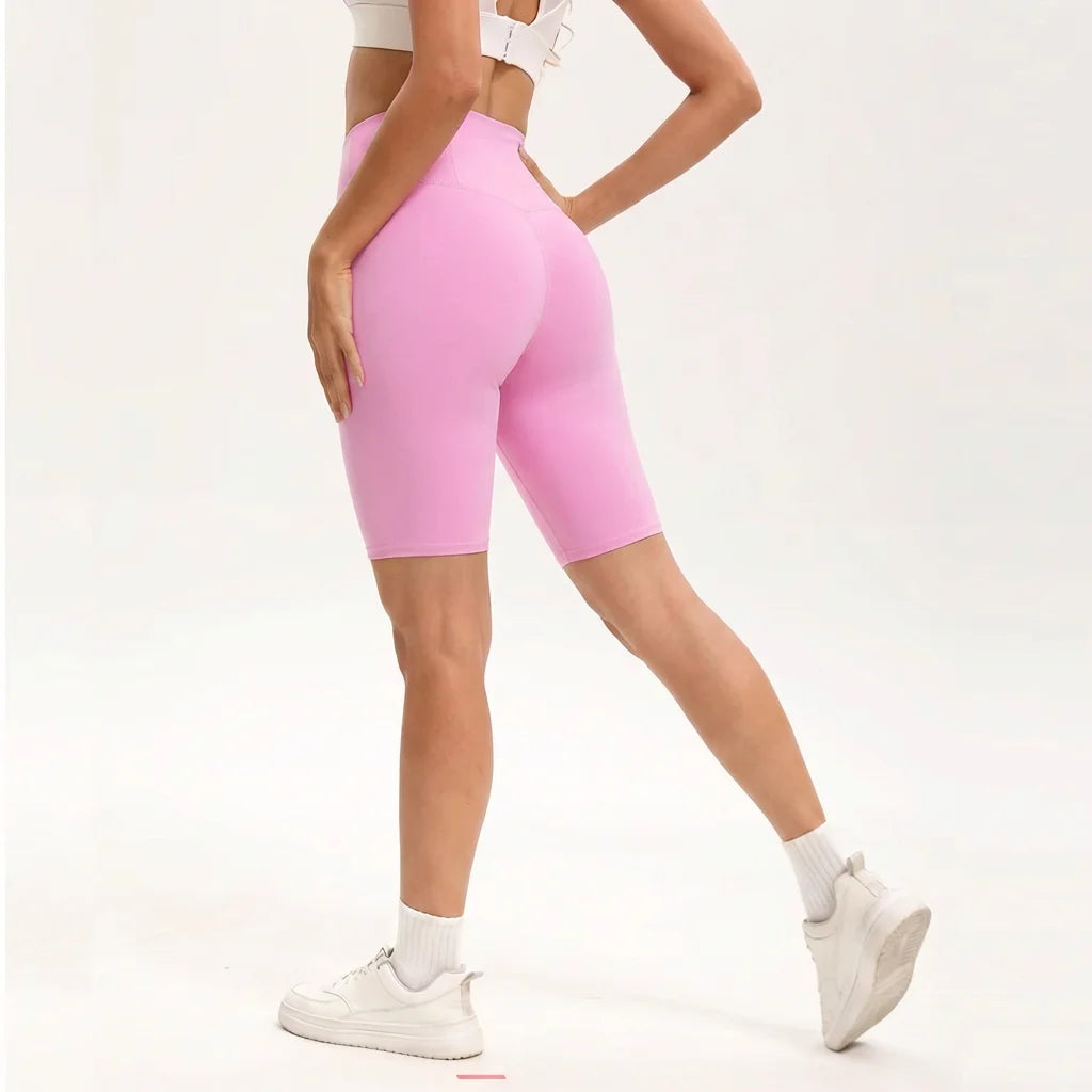 Up to 3XL Bike Shorts Women High Waist 3 Pockets Workout Yoga Shorts Stretch, Various colors