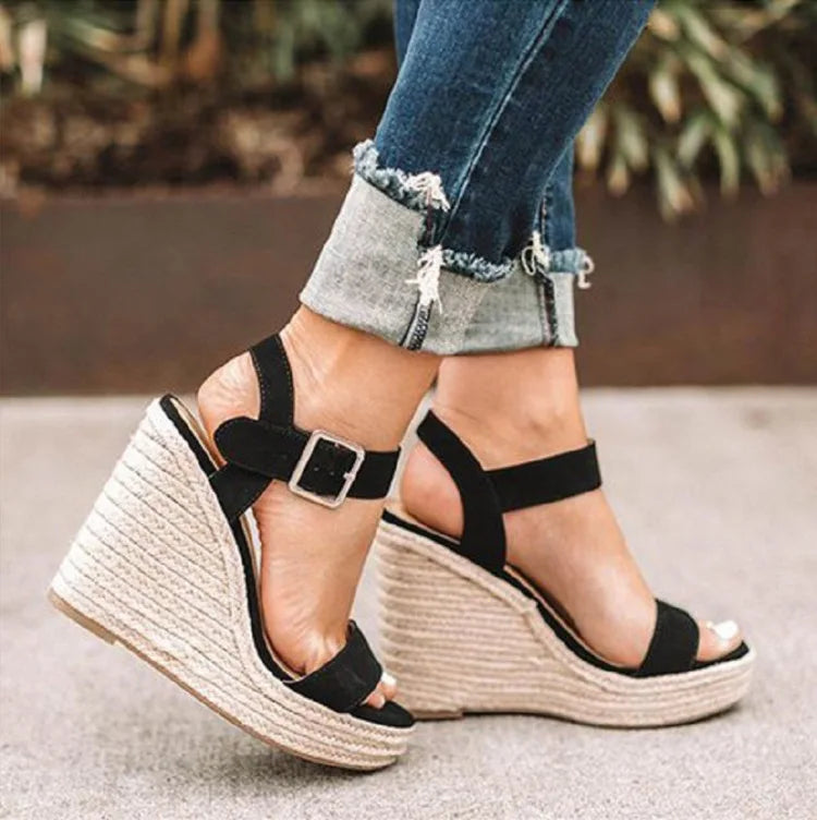 High Wedge Sandals Romanesque Open Toe Casual