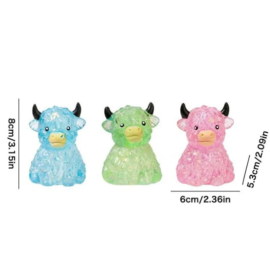 Glitter Highlander Cow Squishies