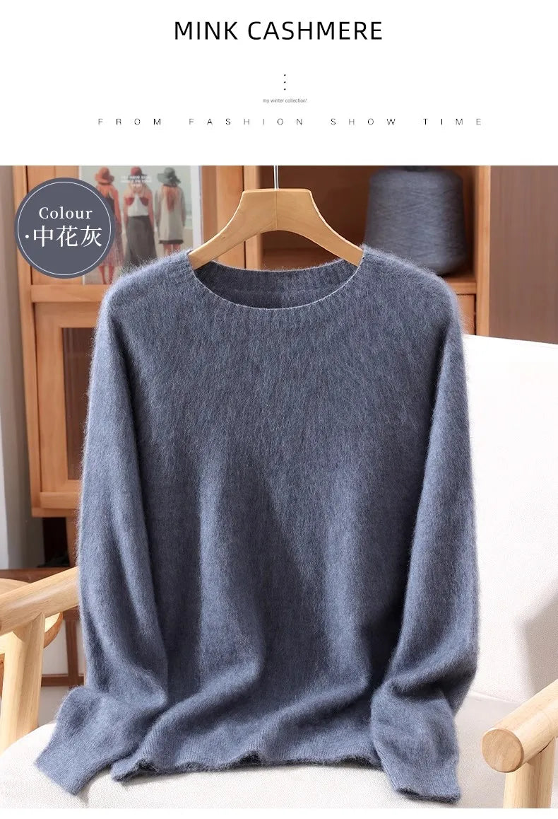 Basic Soft Knit Pullover Sweater, Round Neck, Long Sleeve, 12 colors with some sizes to 3XL