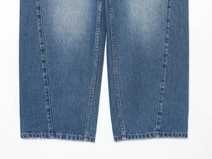 Vintage Mid-waist wide-leg worn look jeans