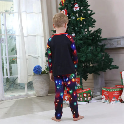 Matching Christmas Family Pajamas Adults Kids Loose Sleepwear Baby Romper
