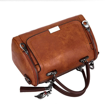 Large Capacity Shoulder Bag Zippered Crossbody Bag With Removable Strap