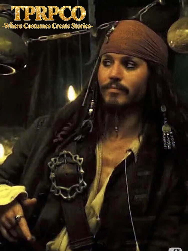 Pirate Captain Jack Sparrow Wig and Hat, Pirates of the Caribbean Cosplay Accessories