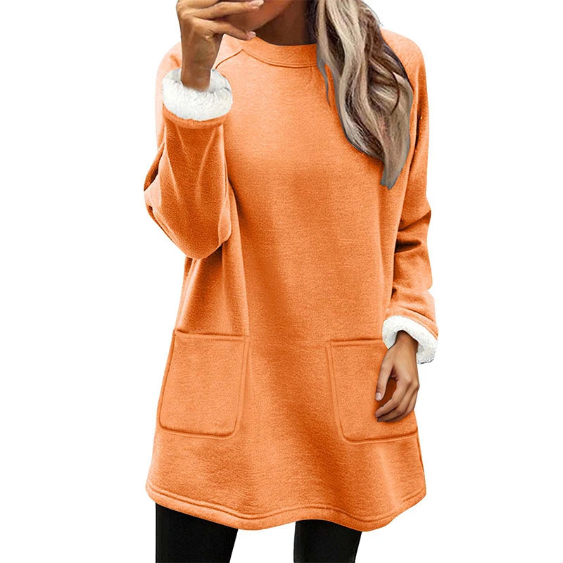 Casual Fleece Sweatshirts Women 15 prints or solids to choose from, with Pockets