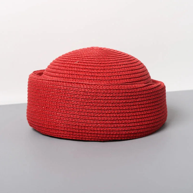 Pillbox Hats, Retro Artistic Painter Berets, Woven Recycled Paper