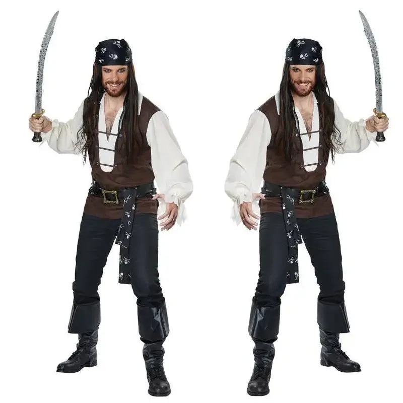 Halloween Pirate Costume, Carnival Pirate, Stage Performance Costume