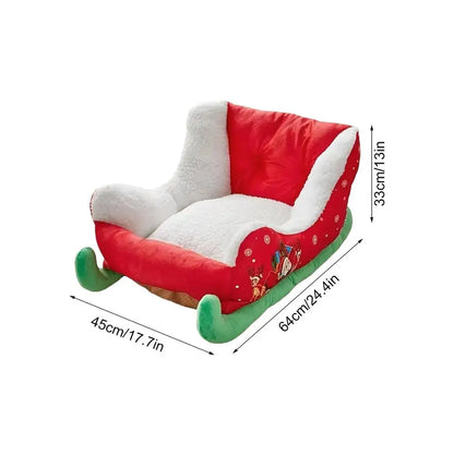 Washable Dog Christmas Sled Anti-slip bottom for Small, Medium, Cats, Dogs, Christmas Decor