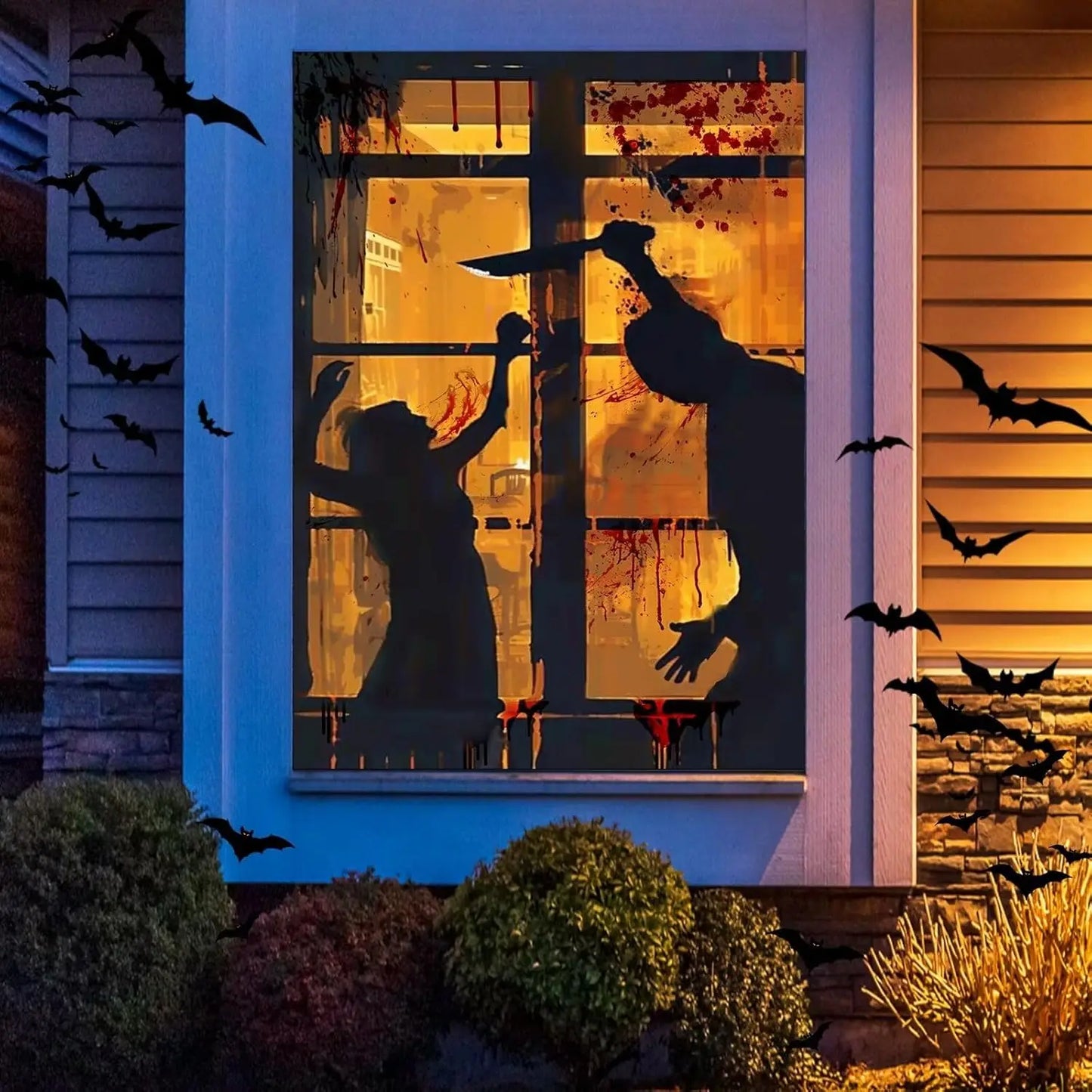 Fabric Halloween Window or Door Cover Decorations,