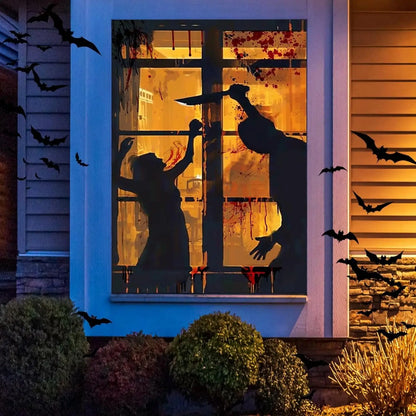 Fabric Halloween Window or Door Cover Decorations,