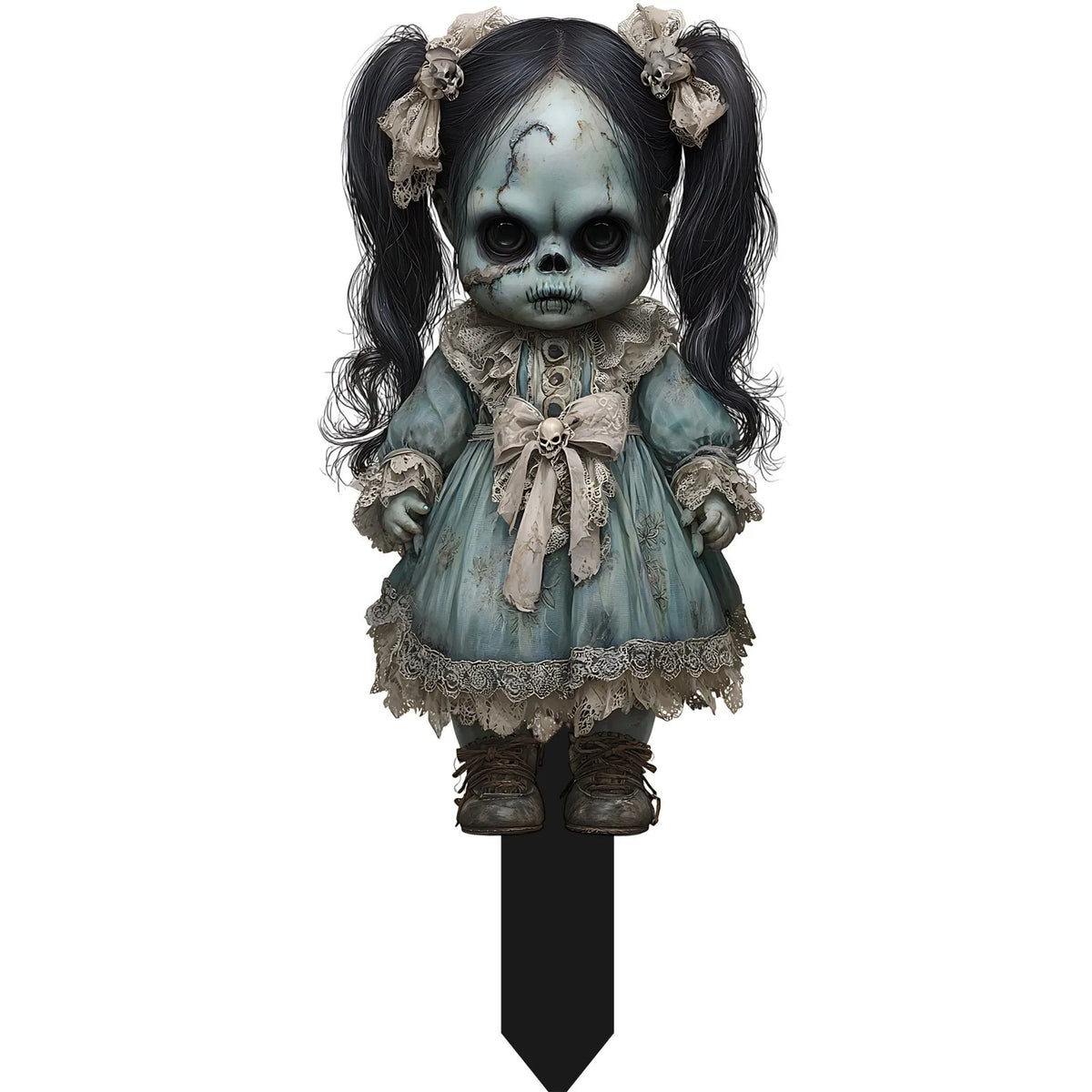 Halloween Thriller Plugin Courtyard Ornaments on Stakes. Each is approx 7 by 6 inches