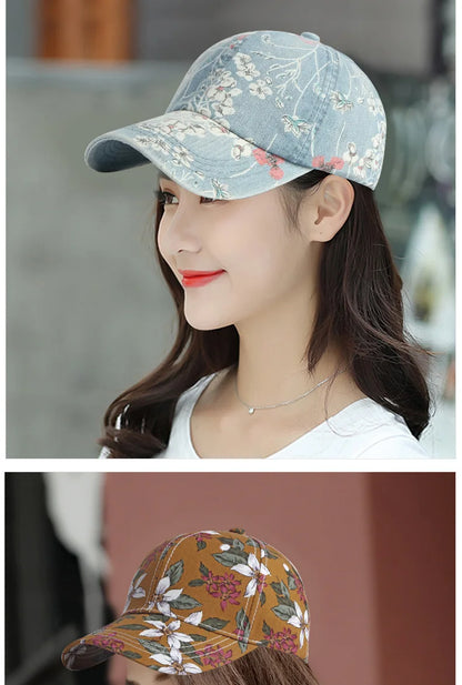 35 Designs of Boho Washed Denim Baseball Caps