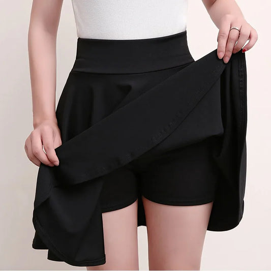 Sizes to 4XL Flared Skirt, Shorts Underneath, 9 Colors of Skorts