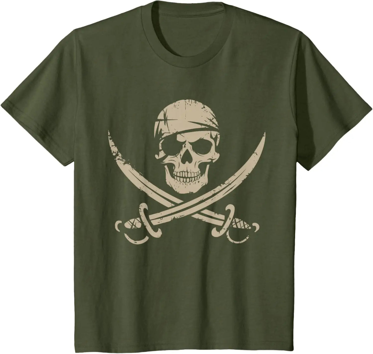 Pirate Skull And Crossbones Skeleton Halloween T-Shirt