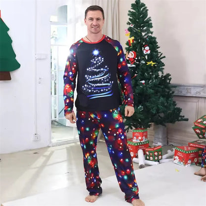 Matching Christmas Family Pajamas Adults Kids Loose Sleepwear Baby Romper