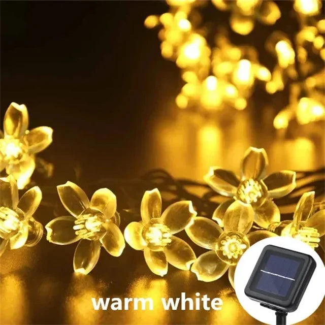 Frosted Globe Solar String Lights 100 LED IP65 Outdoor Fairy Lights