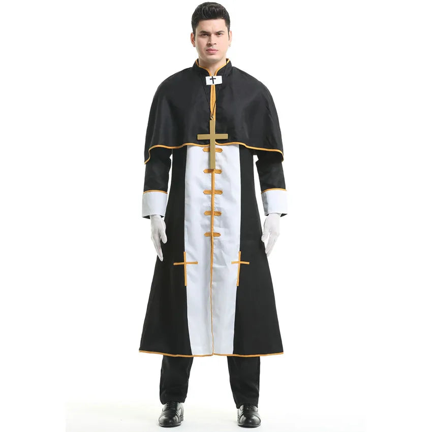 Medieval Cosplay Priest and Sexy Nun  Costume